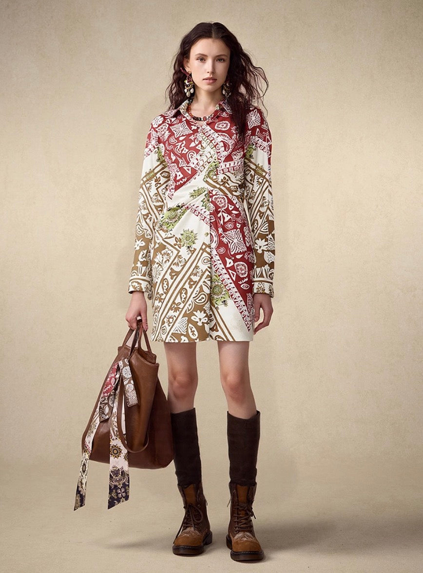 Fall Artistic Asymmetric Dress