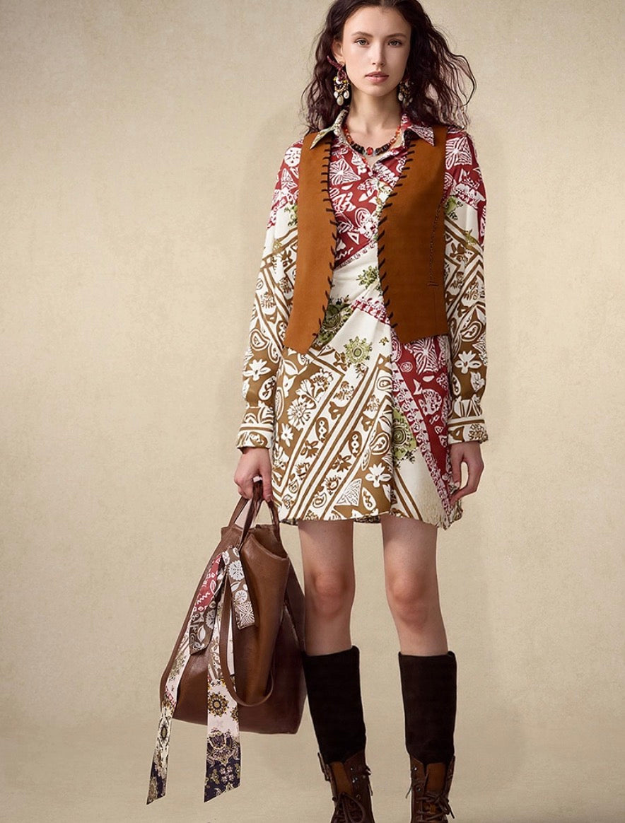 Fall Artistic Asymmetric Dress