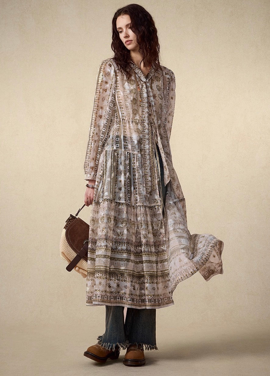 Resort Printed Chiffon Dress